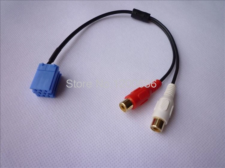 Blaupunkt جرونديج فدو 8Pin CD مبدل RCA كابل مساعد ISO صغير التكيف vw 2rca