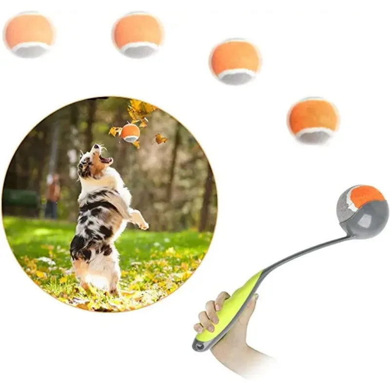 Hot Pet Toys Dog Ball Launcher Dog Fetch Toy Dog Tennis Ball Thrower Stick Puppy Pet Training Activity Outdoor Interactive Toy