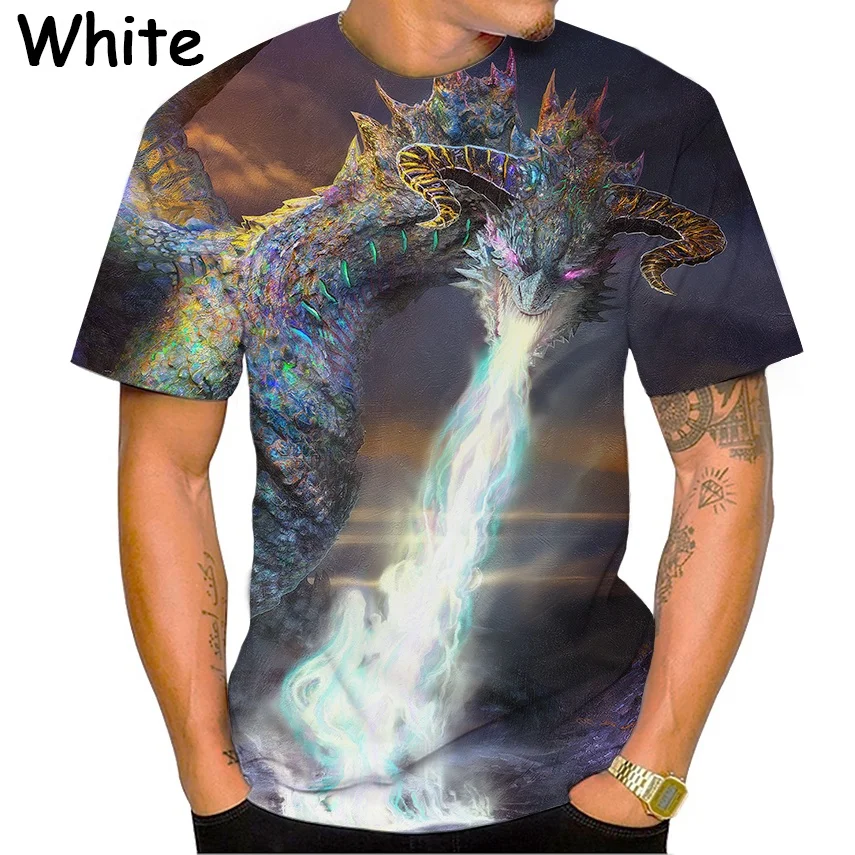 New Dragon 3D T Shirt Fashion Men's Unisex Casual Cool Short Sleeved T Shirts