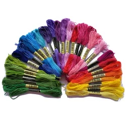 30pcs/lot colorful cotton thread Chinese CXC thread DMC color cross stitch fabric floss DIY handmade needlework embroidery craft