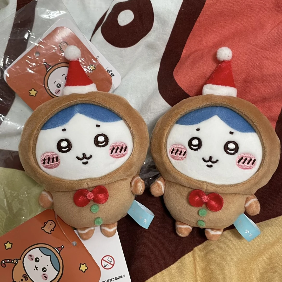 Japon Chiikawa Hachiware Usagi mignon pain d'épice homme sac à dos de noël clé pendentif peluche poupée garçon fille cadeau d'anniversaire