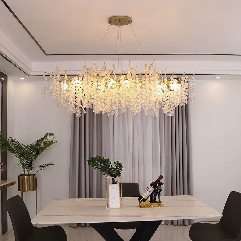 Large Crystals Chandeliers LED Luxury Crystal Ceiling chandelier for Living Room Indoor Creative Lighting