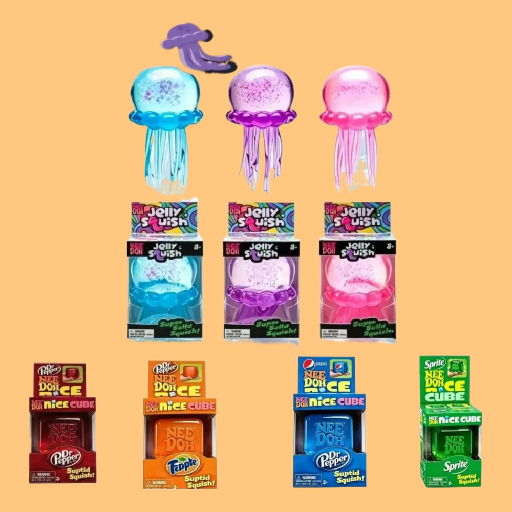 

2026##& Nee Doh Nice Cube Stress Ball Squeeze Toy Dr Pepper Sprite Slow Rebound Squishy Sensory Fidget Toy for Anxiety Relief &