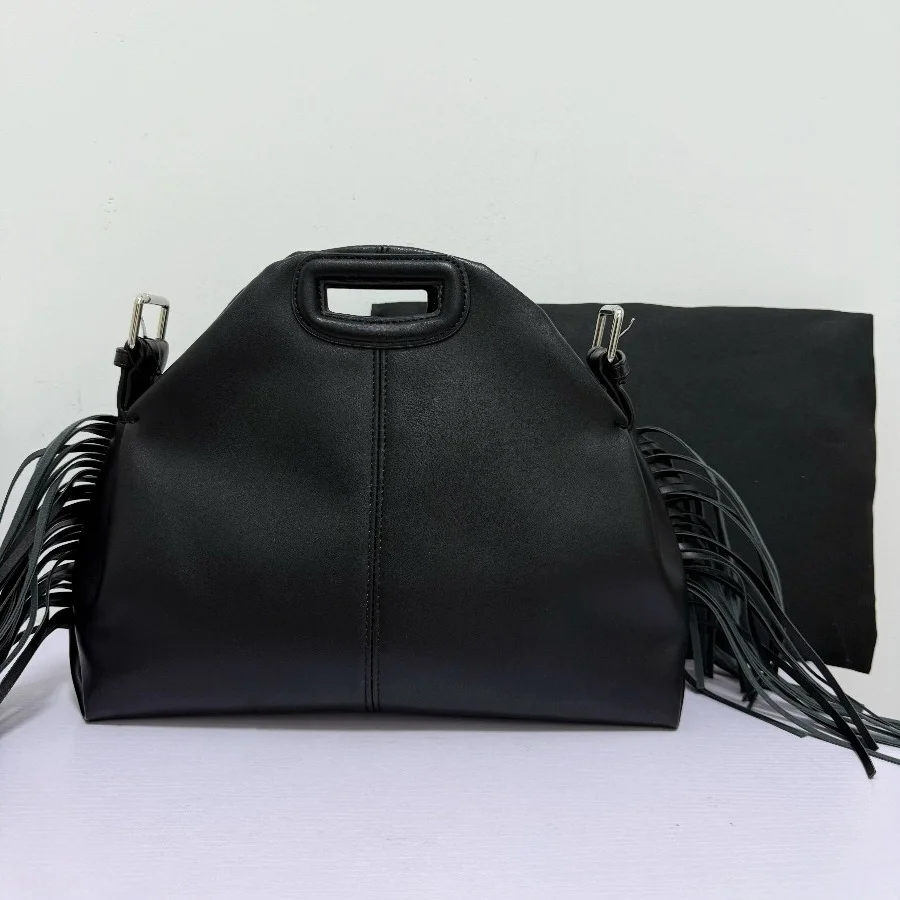 Nieuwe modieuze dames schoudertas zwart PU retro handtas luxe ontwerp casual dames crossbody tas