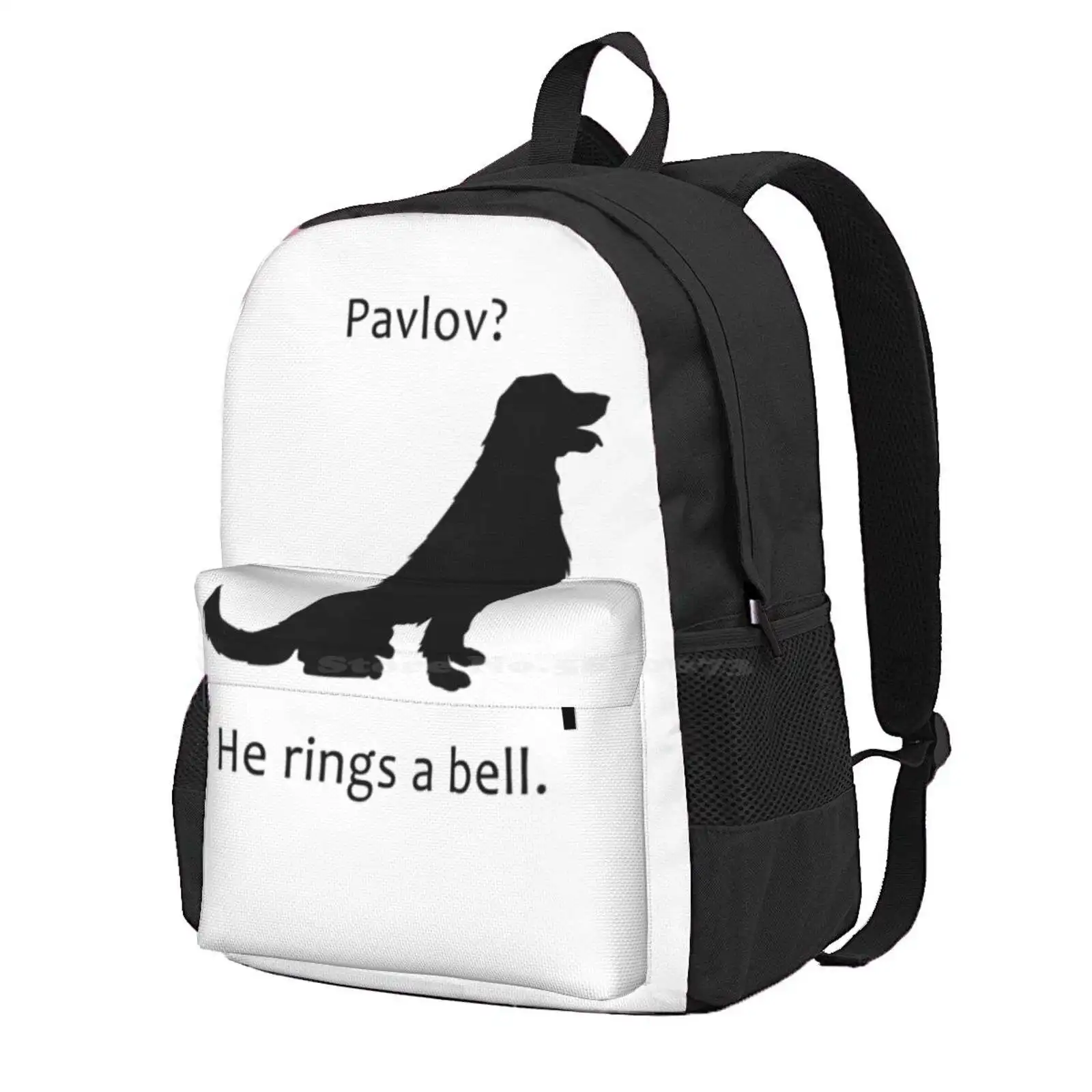 Pavlov - Dog Pun Hot Sale Schoolbag Backpack Fashion Bags Brain Funny School Psychologist Major Forensic Psychiatrist Neuron