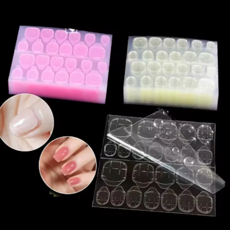 Stick Nail Jelly Double sided Adhesive Transparent Traceless Nail Glue Invisible Wear Nail Sheet Adhesive DIY Tools