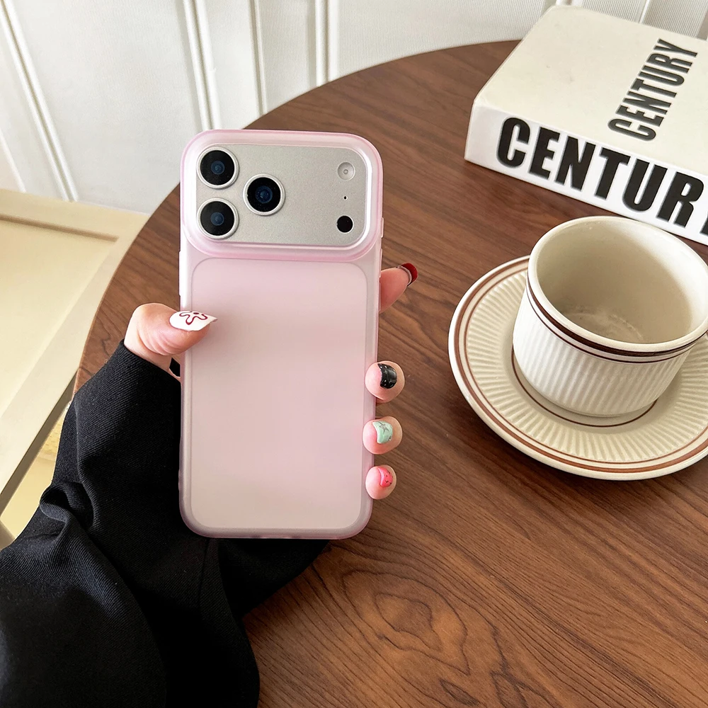 Luxe Transparante Snoep Kleur Case Voor iPhone Air 17 16 15 14 13 12 Pro Max Plus 16E Helder Matte siliconen Soft Cover Shell 16 +