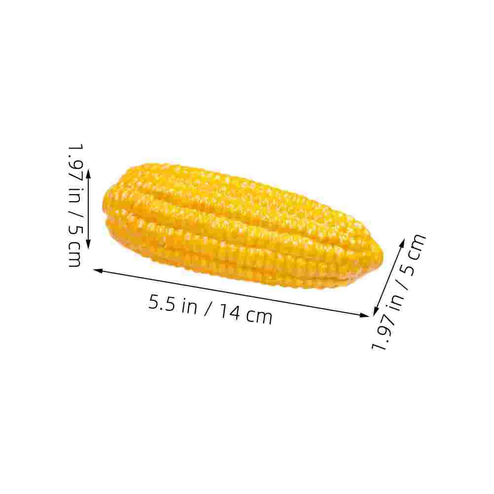 4 Pcs Simulated Vegetable Model Showcase Display Props Artificial Corn Foam Models Lifelike