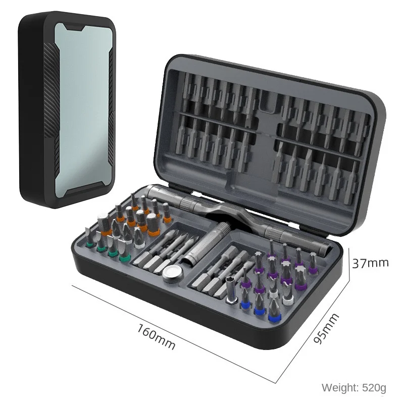 24-Piece Magnetic S2 Steel Screwdriver Set Plastic Handle 50mm OEM DIY Ratchet Mini Removable Precision Tool Kit for Variety