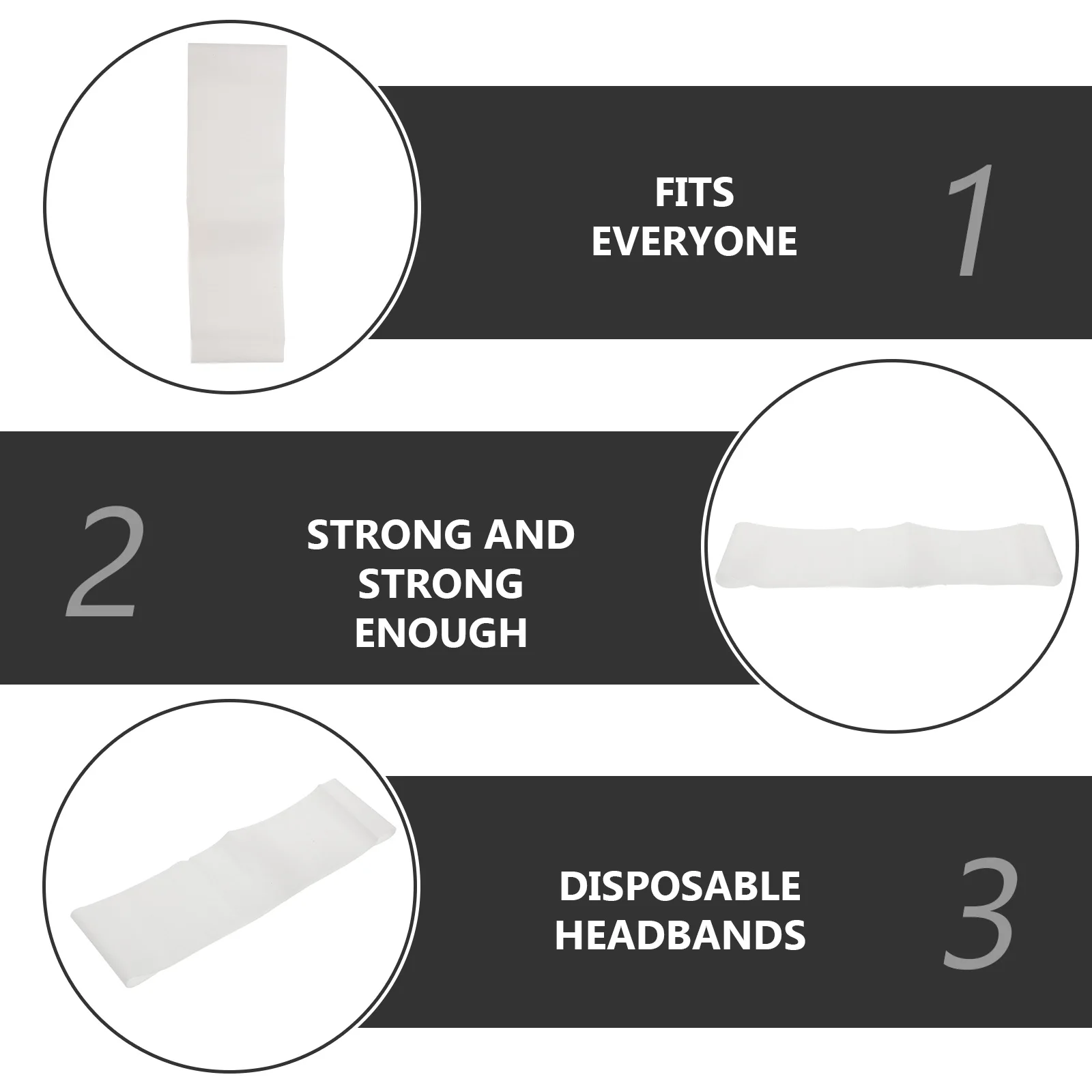 100 قطعة من عصابات الرأس التي تستخدم لمرة واحدة تناسب جميع العصابات الشعر غير المنسوجة واسعة للعناية بالوجه وصالون تدليك السبا واستخدام العناية بالبشرة #5