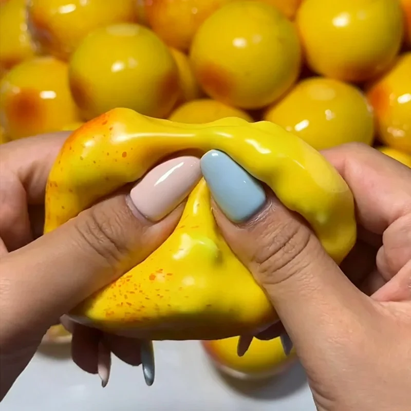 Crunchy Squishy Potato Pinch Stress Ball Fidget Crispy Potato Squishy Squeeze Ball Handmade Round Blocks Filled Asmr Adult Gifts