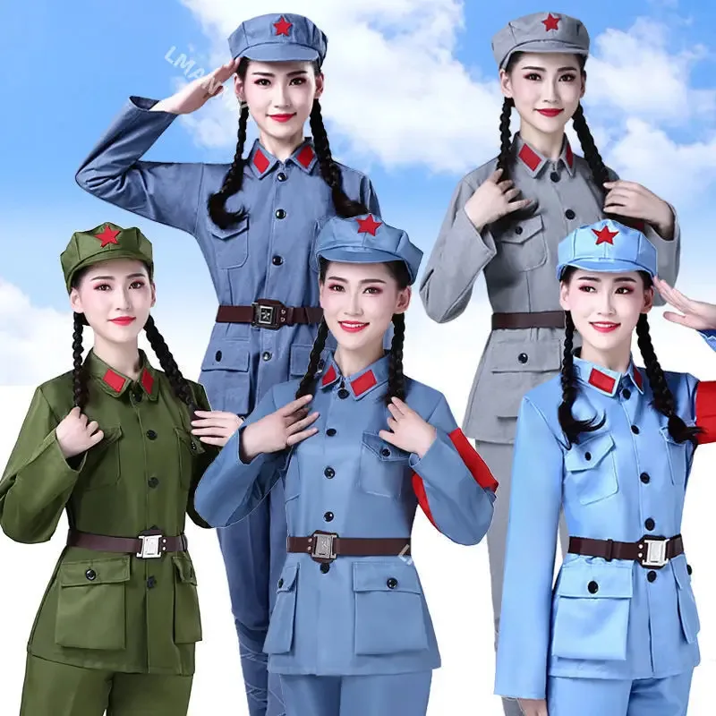 

Red Army Performance Costumes for Adults, Eighth Route Army Performance Costumes, New Fourth Army Red Guards Drama Performance C