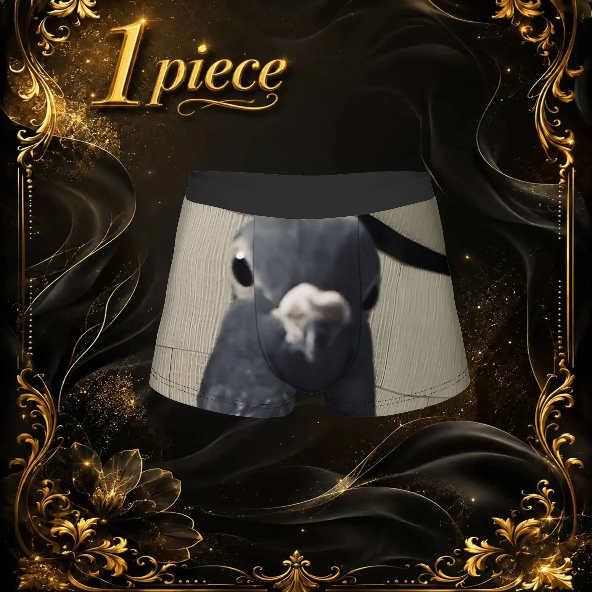 1pc Popular Funny Staring Pigeon Meme  boxers  Novelty Panties Men's Underwear Print Shorts Boxer Briefs