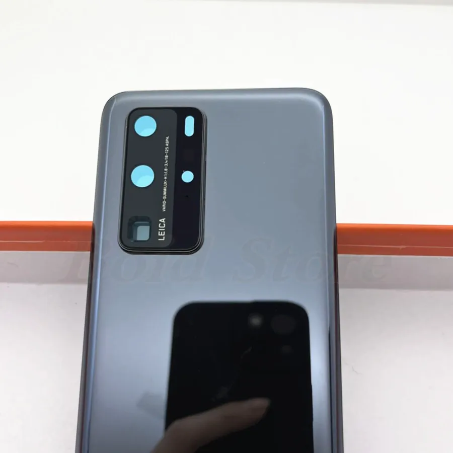 For Huawei P40 Pro Battery Back Cover 3D Glass Panel Rear Door P40Pro Housing Case with Camera Frame Lens Replace