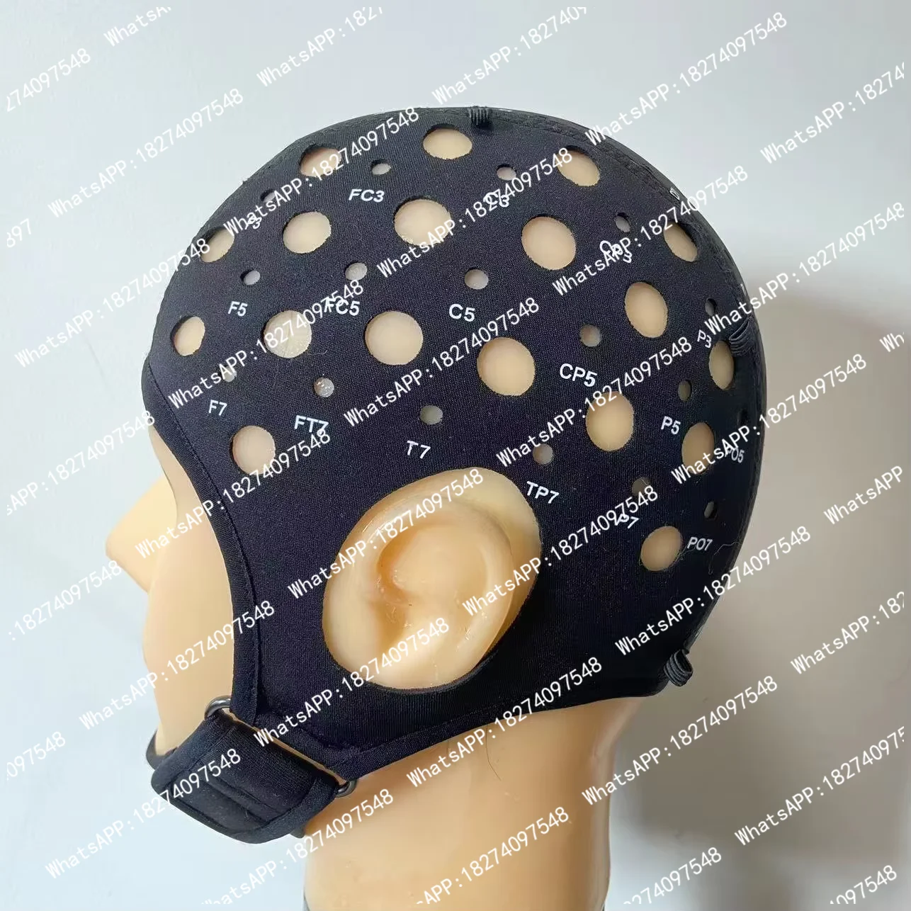 Electrode Cap Rubber Sandwich Thickened 64-lead EEG Machine Electrode Cap Can Be Customized EEG Transcranial Positioning Cap
