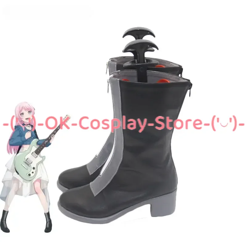 Anon Chihaya Cosplay Shoes BanG Dream! It's MyGO Cosplay Prop PU Leather Shoes Halloween Carnival Boots Custom Made