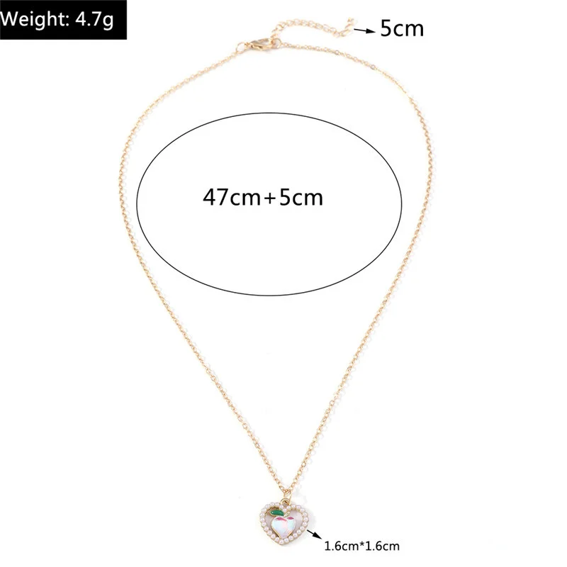 Aihua Fashion Kristall-Herz-Halsketten in Goldfarbe, Herzanhänger-Halskette, Schmuck für Frauen und Mädchen, Geburtstagsgeschenke – Detail 1