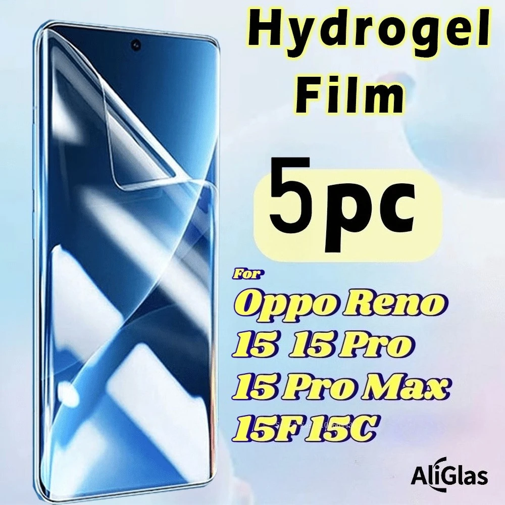 

5Pcs Ultra-Clear Soft Film Designed for OPPO Reno 15 Pro Max 15F 15 Pro Hydrogel Film For OPPO Reno 15C Not Tempered Glass Film