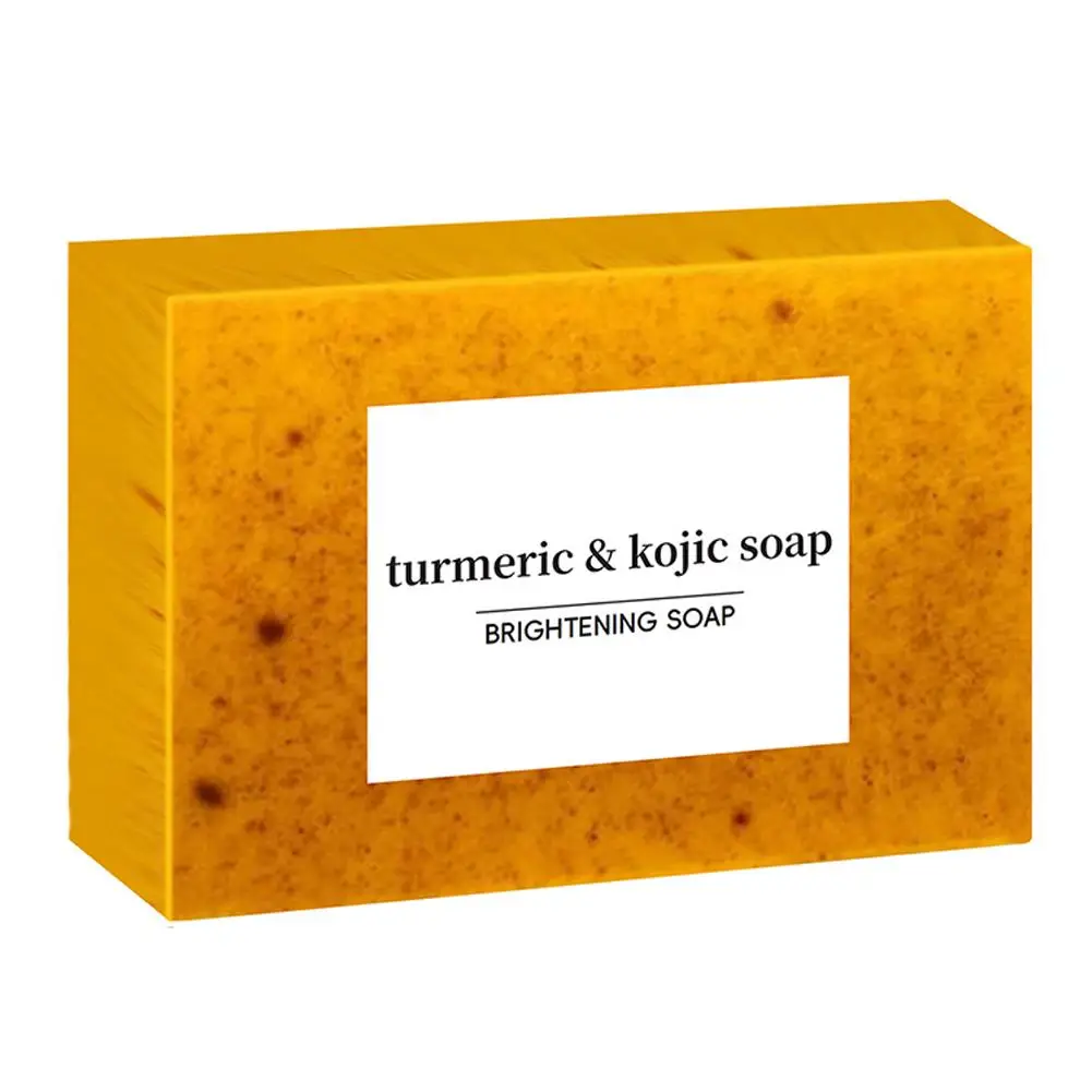 Turmeric Hand Made Soap, Lemon Kojic Acid Soap, Shower and Facial Soap  Deep Cleaning For Face Body Skin Care 100g