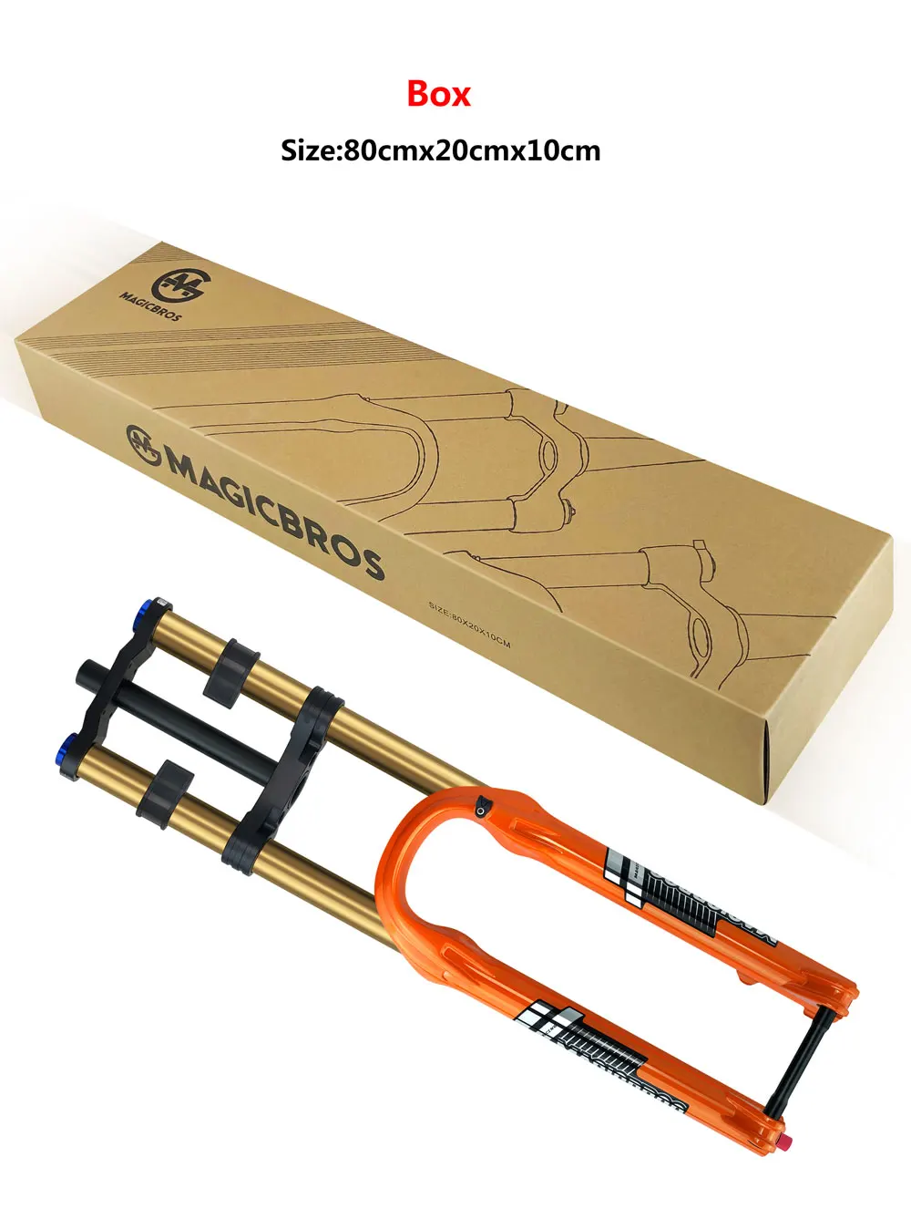 MAGICBROS MTB Doppelkronen-Luftfedergabel 36MM Rohr Steckachse 15*110mm 27,5 29 MTB Mountainbike Doppelkronen-Gabel – Detail 12