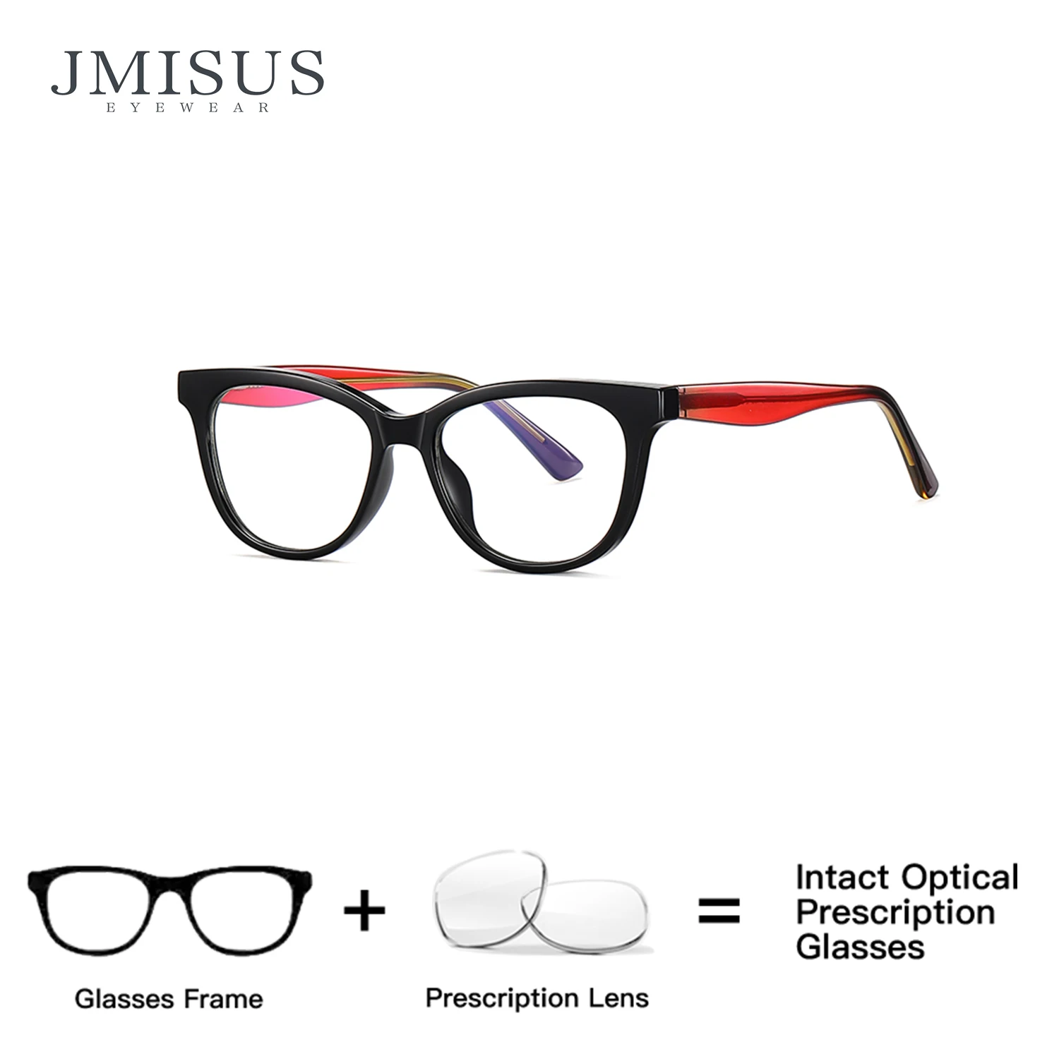 

JMISUS Children Square Prescription Glasses Handmade Acetate Myopia Glasses with Photochromic Technology ﻿