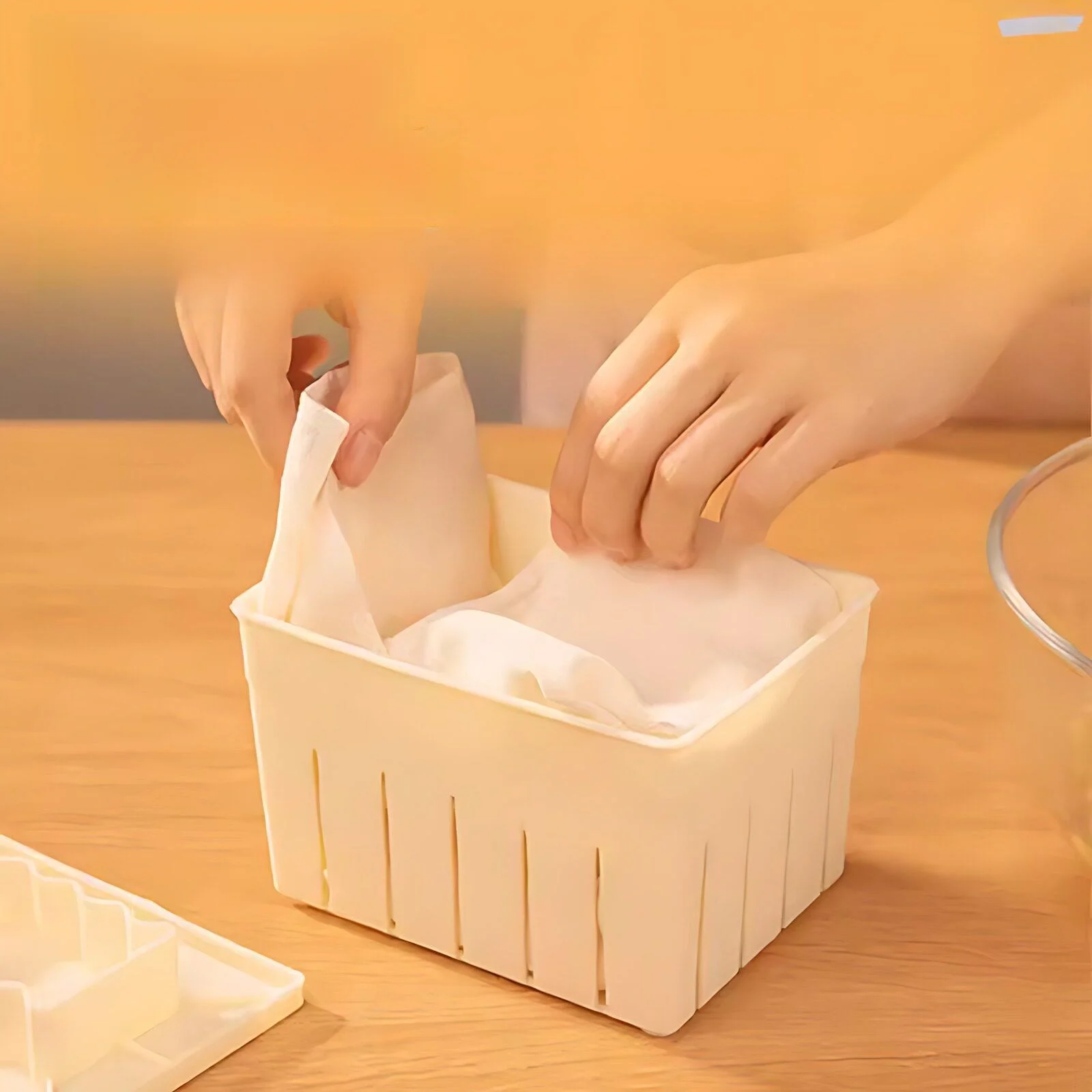Home Use Food Grade Tofu Making Kit Plastic Frame Box Set for Old Tofu And Inner Lip Tofu Complete Tool Set for Kitchen Cooking