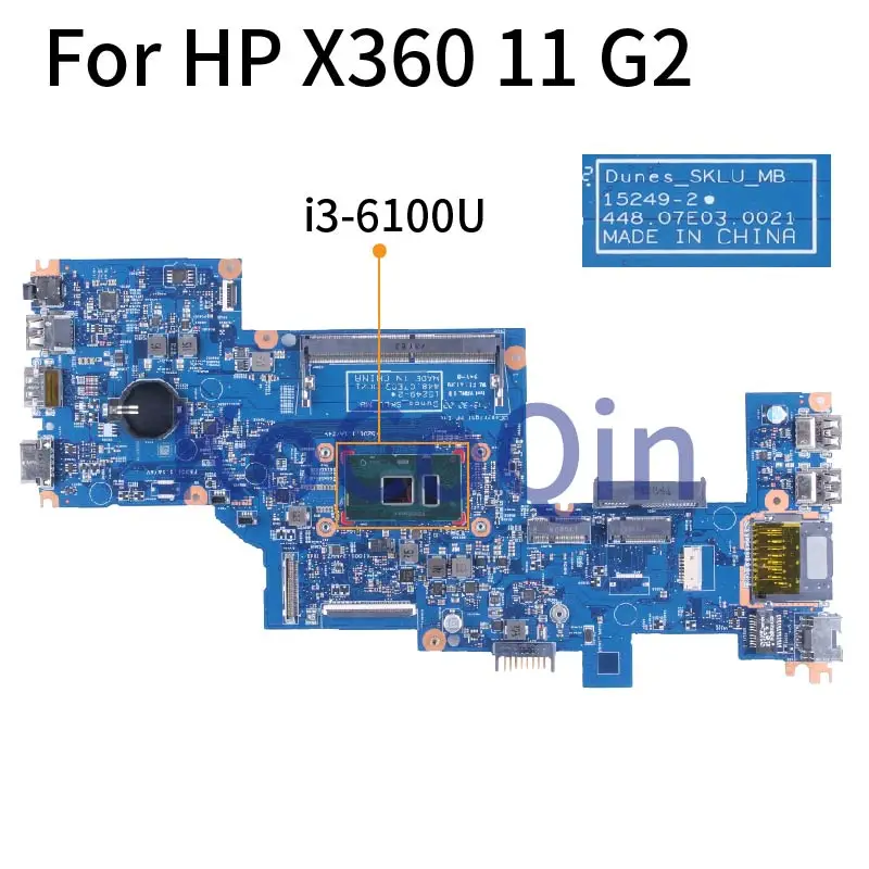 

15249-2 For HP Probook 11 G2 Notebook Mainboard 846994-601 SR2EU Core i3-6100U DDR3 Laptop Motherboard Tested