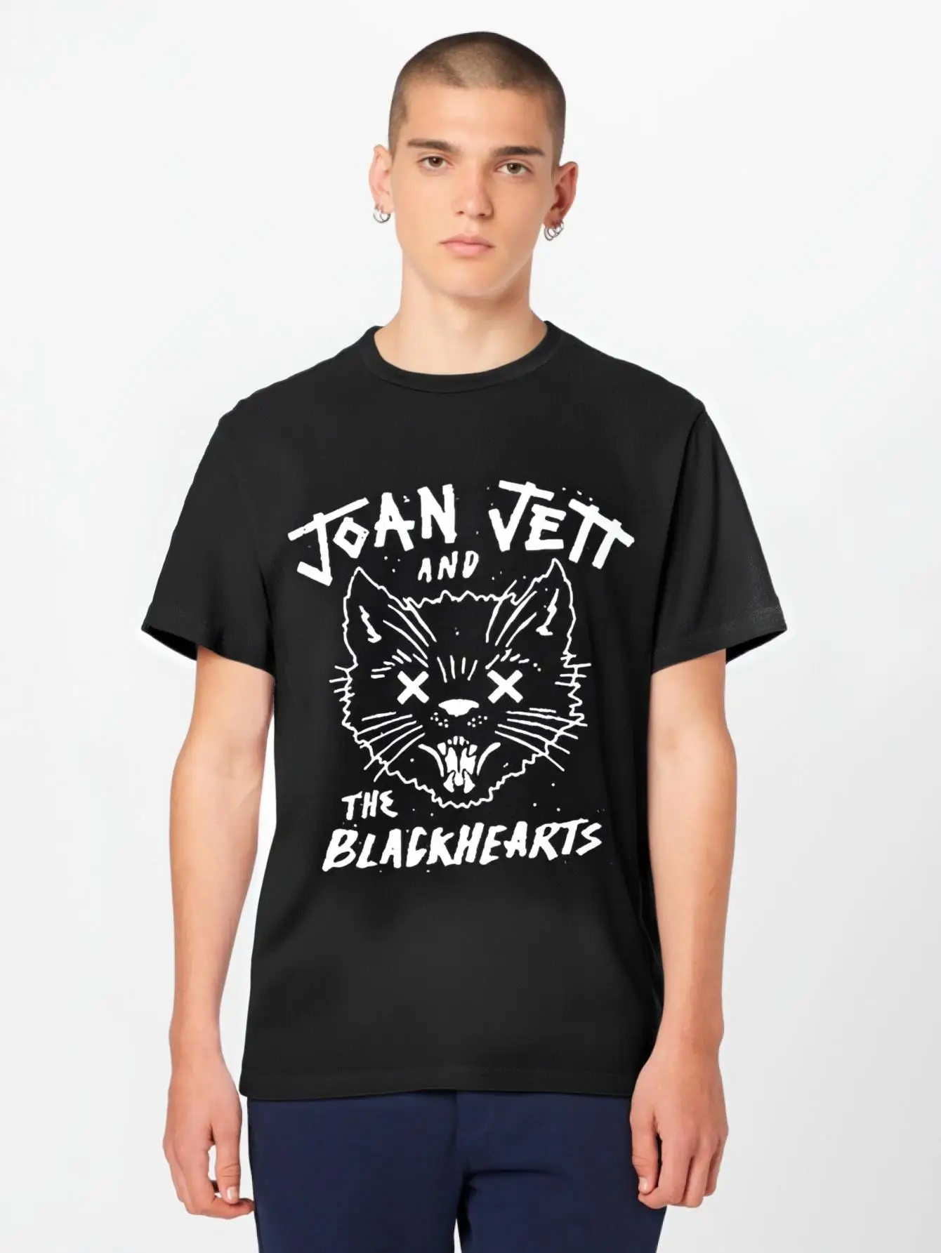 Joan Jett & The Blackhearts Graphic Cotton T-Shirt - Unisex Regular Fit Crew Neck Knit Tee for Summer, Casual & Sports Wear, Bre