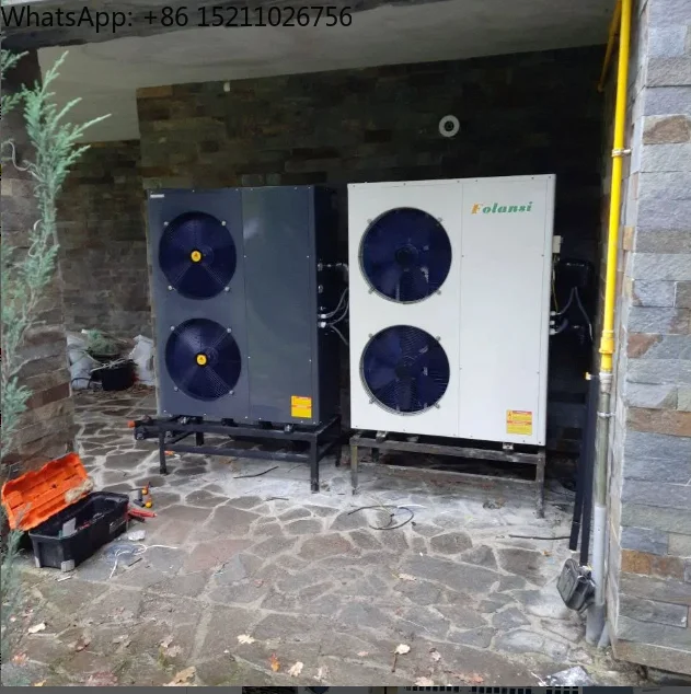 High COP Air to Water Heat Pump Enlarge Tube in Shell Heat Exchanger Wrmepumpe FA-06 Wifi 23kw Folansi air Source Heat Pump