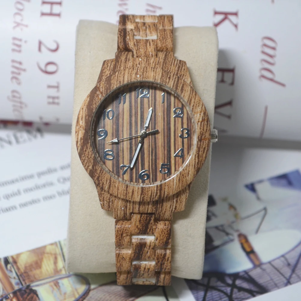 

1pc Bamboo Pattern Couple Quartz Watch Unisex PVC Strap Durable Timepiece Gift Suitable Occasion Women Men Watches