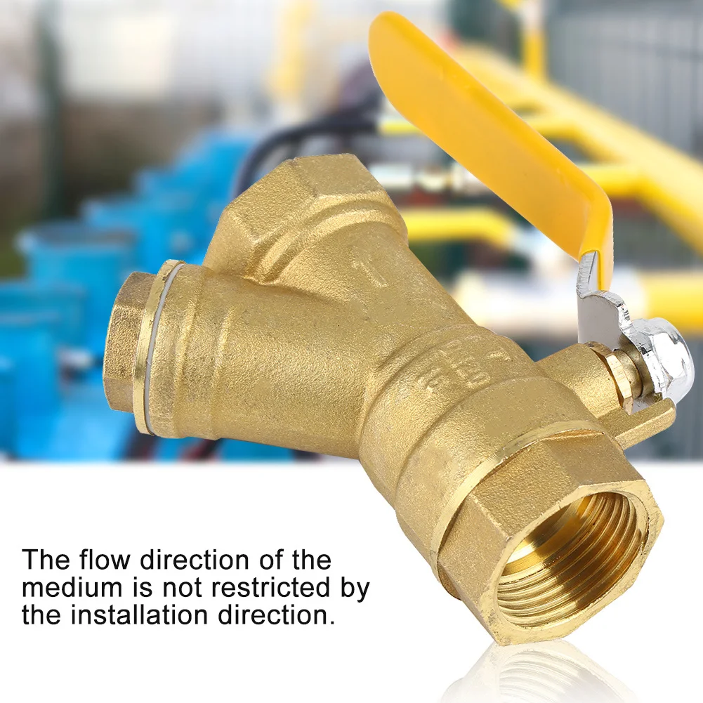 3/4in NPT Ball Valve Filter Ball Valve Y Type Brass Strainer Filter Ball Valve 3/4