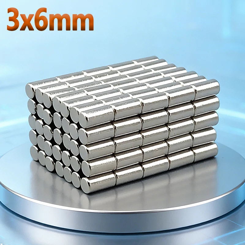3x6mm Magnet N35 NdfeB 20-1000pcs Powerful Neodymium Magnet Permanent Magnetic Imanes 3*6 Accessory Round Fridge Diy Magnets