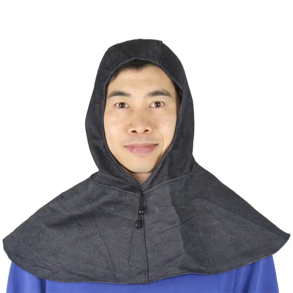 Anti-scalding Denim Fabric Welding Hood Flame Resistant Neck Protection Welding Hats Welder Safety Cover Welder Protection
