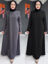 Abayas Muslim Fake Two Piece Zipper Cardigan Dress Women Dubai Arab Long Robe Eid Ramadan Morocco Kaftan Islam Vestidos Jalabiya