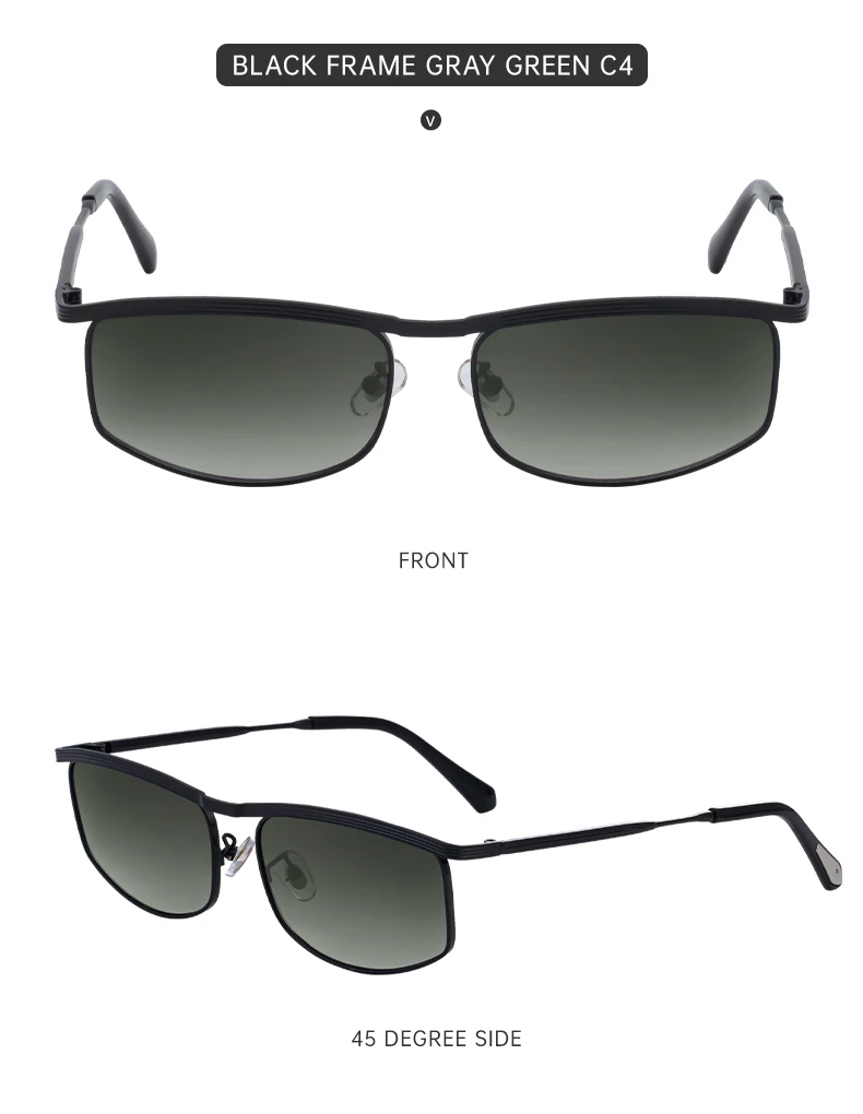 Übergroße rechteckige Punk-Sonnenbrille für Herren 2026 Luxusmarke Vintage Metallrahmen Sonnenbrille für Männer Outdoor UV400 Schutzbrille – Detail 17