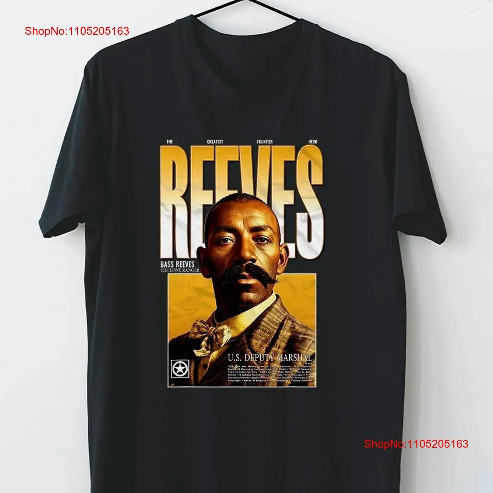 

Футболка «Исторический бас Ривз», черный ковбойский маршал, американский герой, винтажная стираная дышащая, слегка растянутая, мягкая, удобная