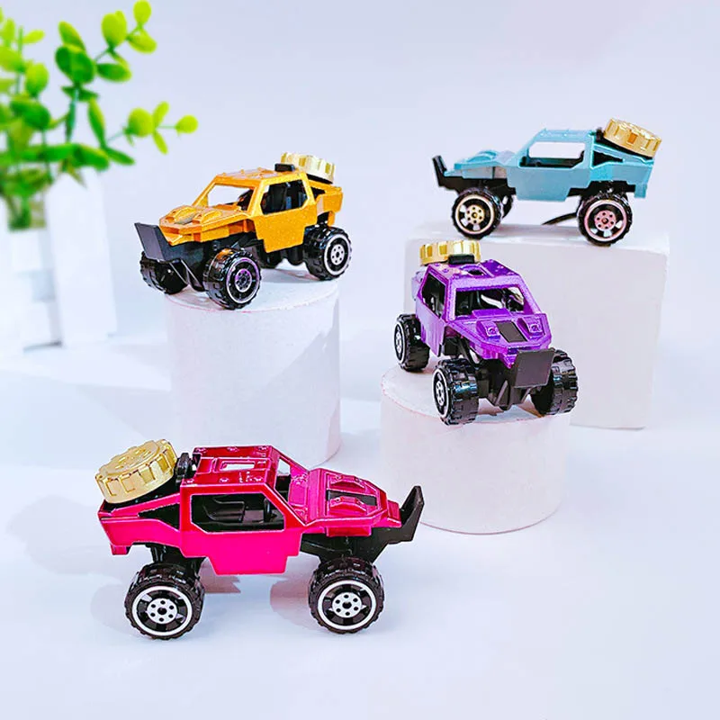 Simulação liga mini legal buggy brinquedo chaveiro pingente dos desenhos animados puxar para trás carro realista fora de estrada veículo inércia carro menino presente