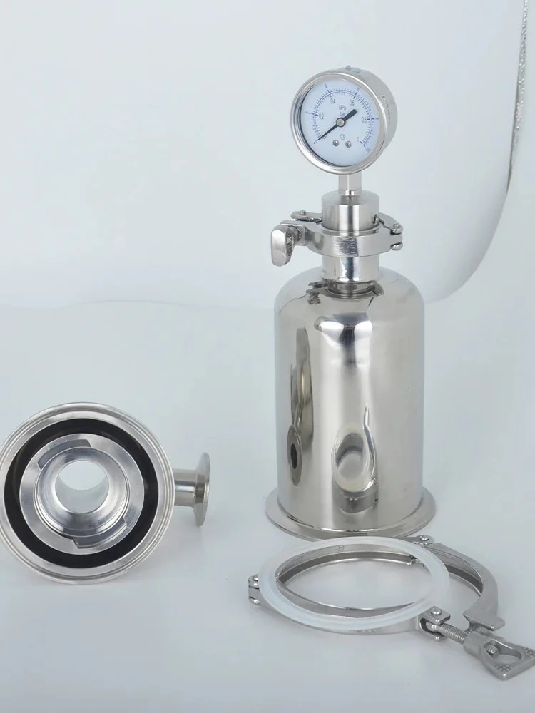 304 stainless steel respirator tank with single core quick-release breathing valve pipeline 316L sanitary air filter 2
