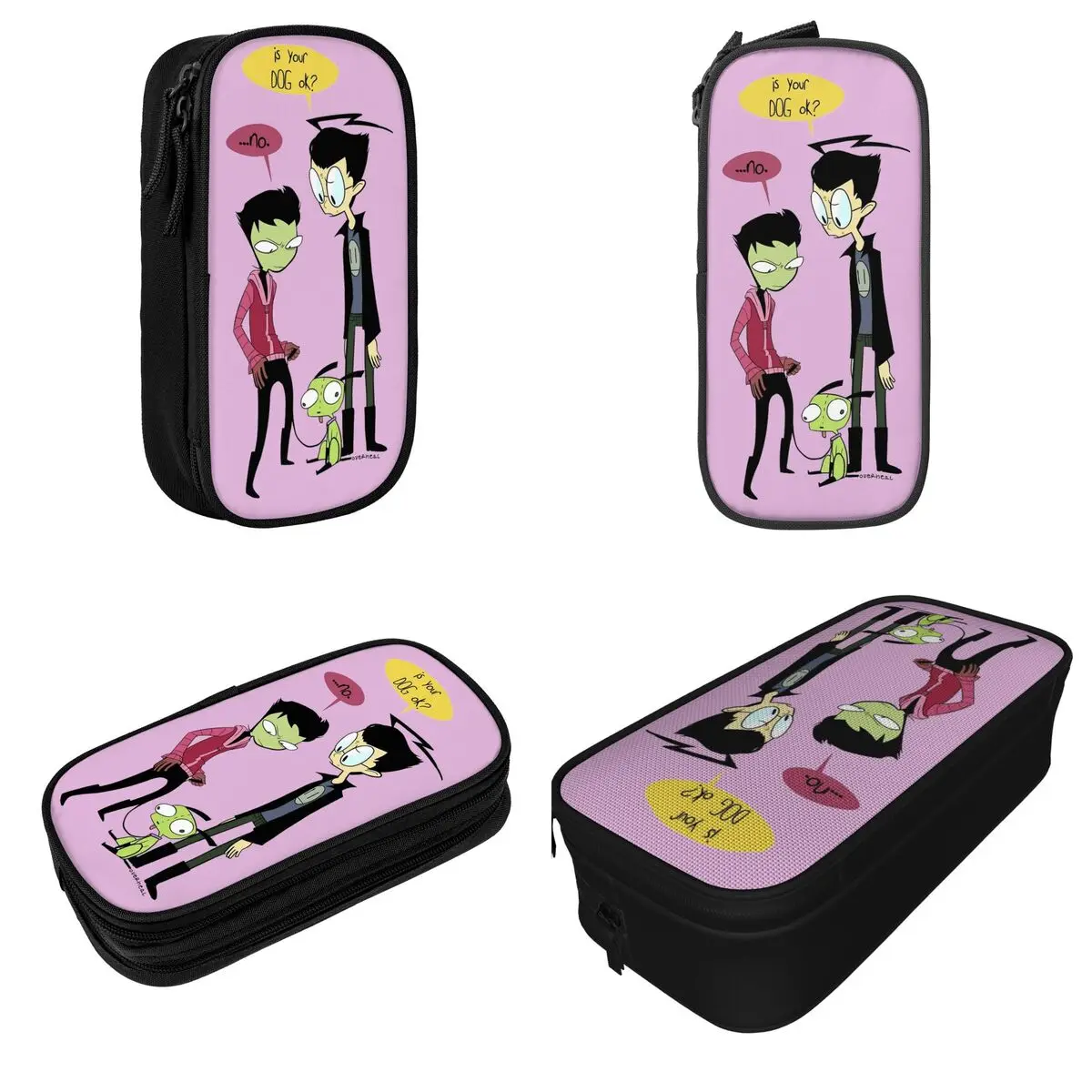 Invader Zim Weird Dog Accessories Pen Box Large Capacity For School Pencil Case Stationery Gift