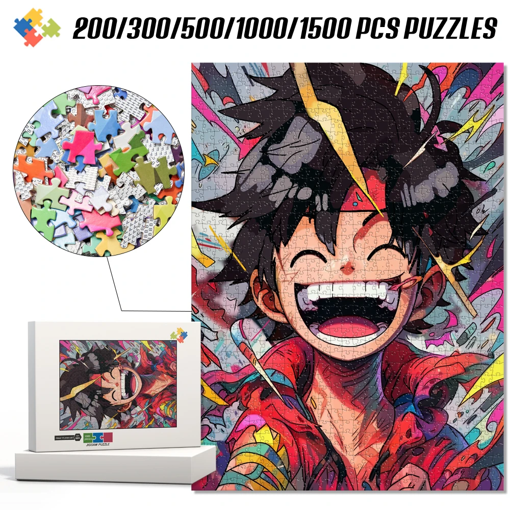 One Piece Cartoon Luffy Sudoku Jigsaw Puzzles Brain Teaser Game Logical Training Activity Toys Perfect Gifts for Children Family