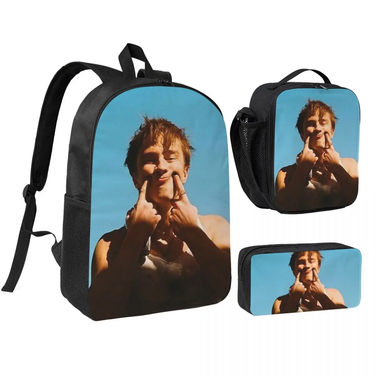 

Drew Starkey Backpack Boys Girls BookBag School Bag Shoulder Bags 3ps Insulated Lunch Bag Pencil Case