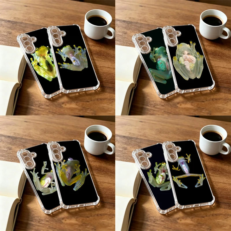 The Glass Frog Cebtral Phone Case For Samsung A57 A37 A27 A17 A16 A26 A36 A56 A55 A35 A25 A15 Galaxy A05S A06 A07 A50 A51 A30 A3