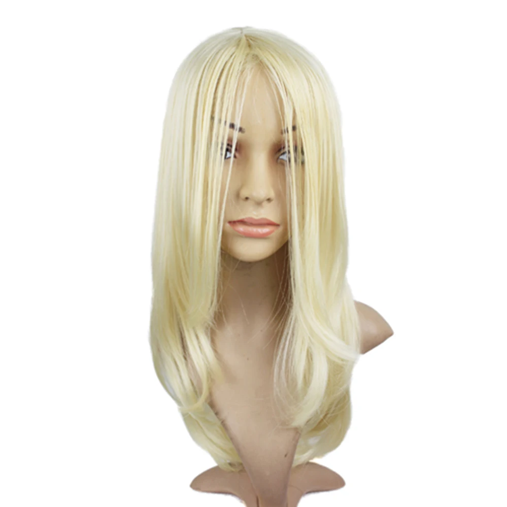 

Synthetic women Wig Natural Straight Style 20 inch light blonde Silky Straight 13*2.5 lace front Wig Female Wig costume wigs