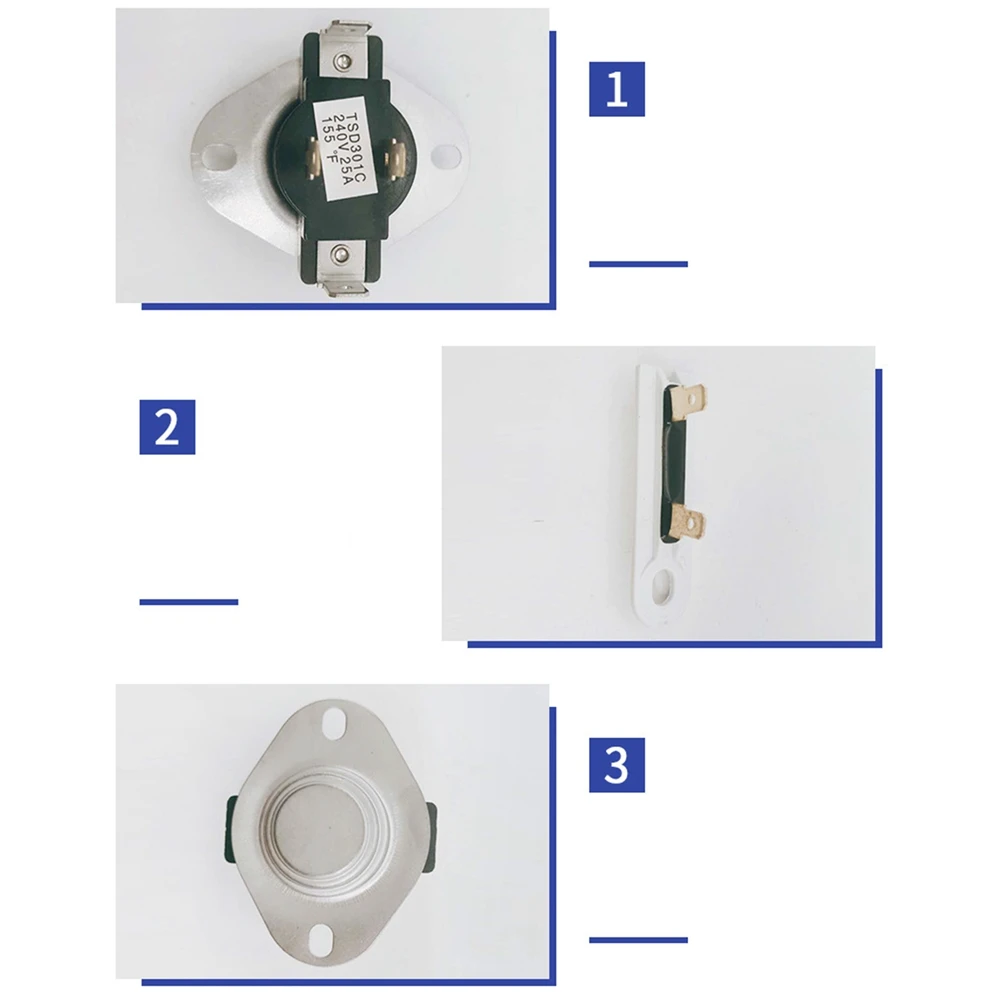 สำหรับ3387134 & 3392519จักรยานเครื่องเป่าเทอร์โมสแตทและชิ้นส่วนอะไหล่ทดแทนฟิวส์ความร้อน-สำหรับ PS11741405 3387139 80005 PS11741460