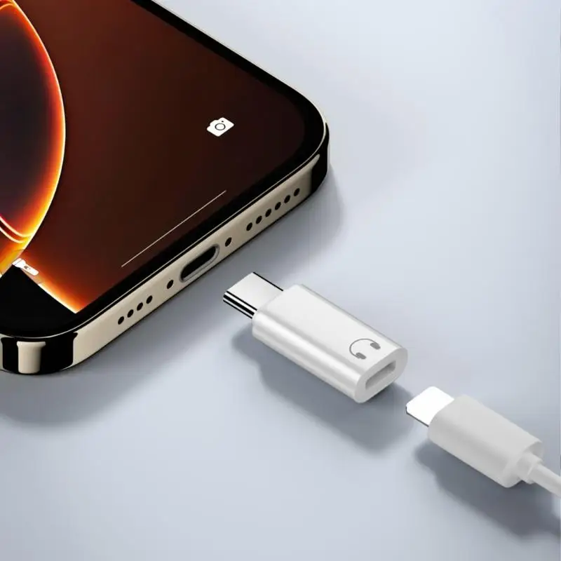 2025新しい安全で耐久性のある稲妻からUSB C男性アダプターUSB CからLightnings Audiosアダプター追加は必要ありません