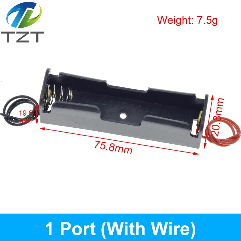 Black Plastic 1x 2x 3x 4x 18650 Battery Storage Box Case 1 2 3 4 Slot Way DIY Batteries Clip Holder Container With Wire Lead Pin