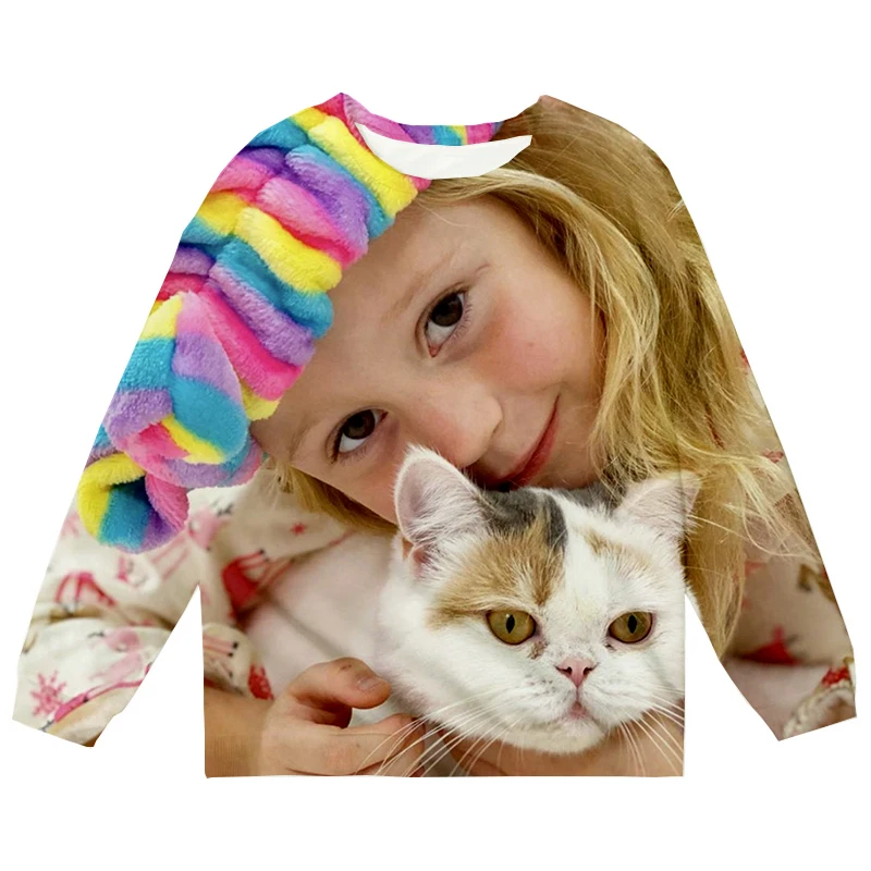 Cute Like Nastya Print Sweatshirts Autumn Pullovers Children Clothes Long Sleeve Casual O-Neck Kids Tops Boys Girls Sweatshirts