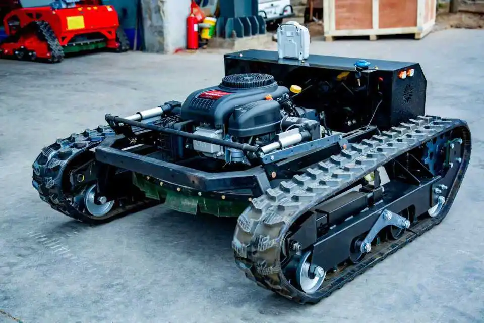 All-terrain remote-controlled lawn mower, garden weeding machine, self-propelled crawler weeding robot