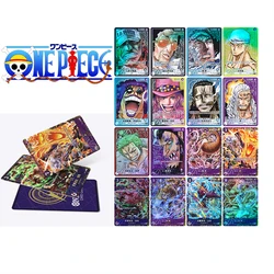 16Pcs/set One Piece Diy Homemade Zoro Sakazuki Borsalino Anime Characters Bronzing Collection Flash Card Toy Card Christmas Gift