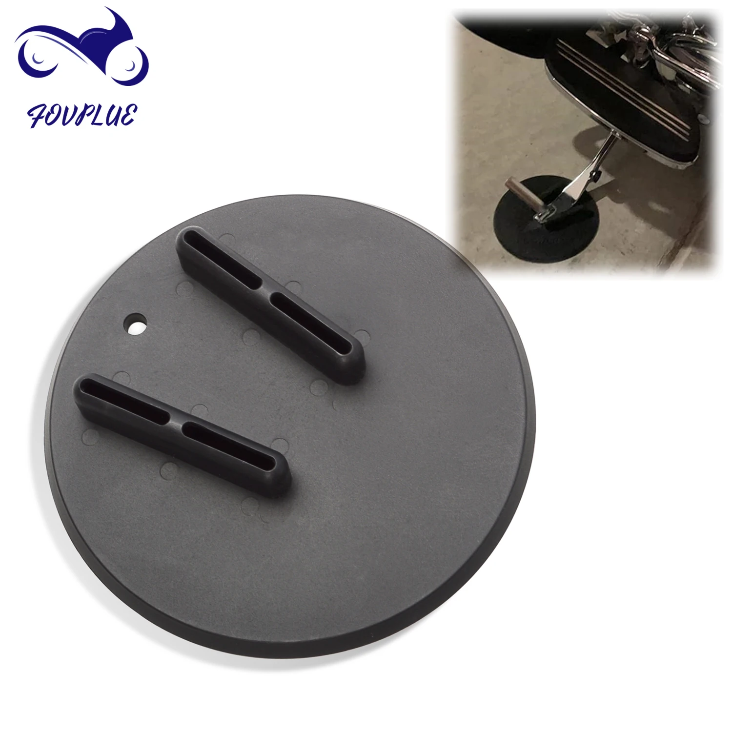 Motorcycle Foot Jiffy Kickstand ABS Plastic Side Stand Pad Plate Base Coaster Puck Accessories For Harley Touring Sportster Dyna